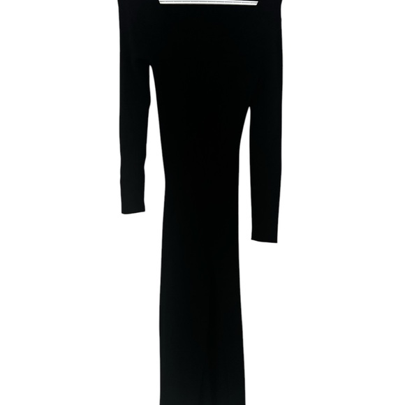 Pink Lily Long Sleeve Ribbed Dress with Slit - Picture 1 of 9